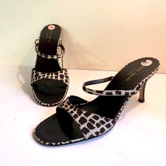 Kate Spade NWT Animal Print Sandal Shoe Calf Hair Womens Size 8.5 B Brown Tan - Picture 1 of 7